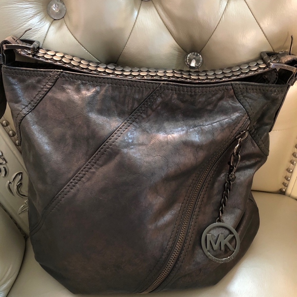 Michael Kors Leather satchel bag Grayish Green